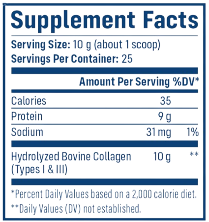 NativePath Collagen Peptides Ingredients