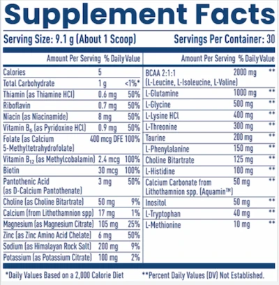 NativePath Native Hydrate Supplement Facts
