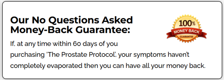The Prostate Protocol Money Back Guarantee