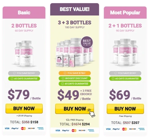 FemiPro Price Details